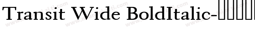 Transit Wide BoldItalic字体转换